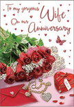 A tender scene of heartfelt celebration is laid out as though on a cherished sideboard in a Golders Green home, just moments away from the greenery of Golders Hill Park. At the centre, a lush spray of red roses stretches gracefully across a shimmering surface, each bloom rich with velvety depth and highlighted edges that suggest petals kissed by morning light. The roses nestle against delicate greenery, their soft leaves providing a fresh, natural cushion, much like a bouquet newly delivered and gently placed down before being arranged in a favourite vase. Below the flowers lies a softly folded envelope, its creamy tone contrasting with the passionate reds that dominate the composition. Nearby rests a heart-shaped locket, its metallic surface smooth and reflective, accompanied by dainty pearls and tiny jewel-like adornments that glimmer with each imagined movement of light. Scattered red hearts add a playful, romantic rhythm, while a single butterfly hovers in the design, light and ethereal, hinting at transformation and new chapters in a shared life. The palette is drenched in deep scarlets, warm blush tones, and gentle highlights, creating a feeling of intimate warmth, as if the card were ready to be presented during a quiet anniversary evening at home. The entire composition feels thoughtfully curated, with each element echoing devotion, remembrance, and renewed promises, like a carefully chosen anniversary bouquet from a trusted Golders Green florist, designed to make one special moment last in memory.